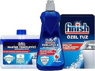 Finish Temizlik ve Bakım Seti (Parlatıcı 400 ml + Makine Temizleyici Sıvı 250 ml + Tuz 500 g)