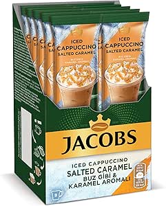 JACOBS Tuz Karamel Soğuk Özel Kahve Karışımı 20.3G 8’li Kutu x 5 Adet