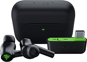 Razer Hammerhead HyperSpeed – Çok Platformlu Kablosuz Oyun Kulaklıkları Xbox (Aktif Gürültü Önleme (ANC), Ortam Gürültüsü Önleyici (ENC) Çift Mikrofon) Siyah