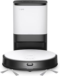 Tapo TP-Link RV20 Mop Plus, MagSlim LiDAR Navigasyonlu Robot Süpürge ve Paspas+ Akıllı Otomatik Boşaltma İstasyonu, 2700Pa Güçlü Emiş, 3 Saat Kesintisiz Temizlik