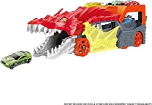 Hot Wheels fırlatıcı ve taşıyıcı ejderha Hot Wheels™ Şehri fırlatıcı ve taşıyıcı ejderha, ağzından araba püskürtür, 3 yaş ve üzeri çocuklar için hediye GTK42