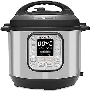 Instant Pot Akıllı Pişirici, 8 Litre Kapasite, Elektrikli Düdüklü, Yavaş Pişirme, Pilav Pişirme, Kızartma Modu, Yoğurt Hazırlayıcı, Buharlı Pişirme Ve Yemek Isıtma Özelliği, Paslanmaz Çelik/Siyah