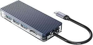 Orico 6 Portlu USB 3.0 100W RJ45 1000Mbps HDMI Çoklayıcı HUB Gri