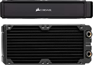 Corsair Hydro X Series XR7 radyatör (240 mm, iki 120 mm fan sabitlemesi, kolay kurulum, bakır konstrüksiyon, yüksek kaliteli poliüretan kaplama, entegre vida kılavuzu) siyah