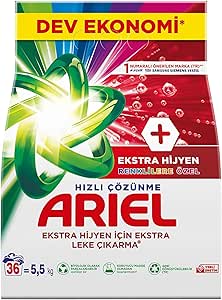 Ariel Toz Çamaşır Deterjanı Renkliler 5.5 kg 36 Yıkama