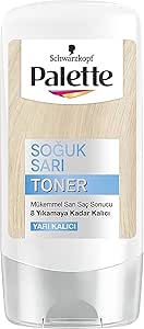 Palette Yoğun Göz Alıcı Renkler Soğuk Sarı Renk Açıcı Toner 1 Paket 1 x 150 ml