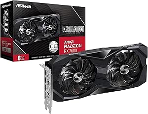 ASRock AMD Radeon RX 7600 Challenger 8GB OC Ekran Kartı – 8GB GDDR6, 128-bit, VRR, 8K, 1x HDMI 2.1, 3x Display Port