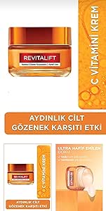 L’ORÉAL PARIS L’ORÉAL PARIS Revitalift Clinical Aydınlatıcı & Gözenek Pürüzsüzleştirici C Vitamini Krem 50 Ml