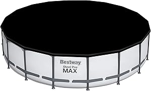 Bestway 5,49m PVC havuz örtüsü 549 cm çapındaki yuvarlak yer üstü havuzlar için 555 cm çap