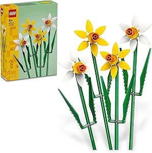 LEGO Botanicals Nergis 40747- Dekoratif, Koleksiyonluk ve Sergilenebilir Çiçek Modeli Yapım Seti (216 Parça)