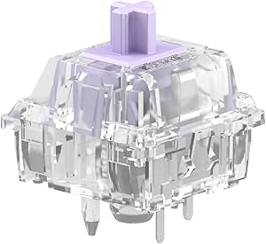 Glorious Mako Ultra Hafif Anahtarla 110 Adet, Oyun ve Yazı için Net Geçişli Anahtarlar, Maks. RGB için Transparan Tasarım, Gresli, 5 Ayaklı Değiştirilebilir Soketli Mekanik Klavyeler için