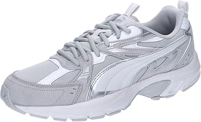 PUMA Erkek/Unisex Milenio Tech Suede-Cool Light Gray-Feather Gray-PUMA White Low Boot 42.5