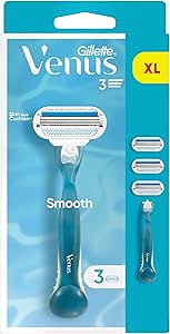 Gillette Venus Smooth Kadın Tıraş Makinesi ve 3 Adet Yedek Tıraş Bıçağı