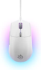 SteelSeries Rival 3 Gen 2 RGB Gaming Mouse – 8500 DPI TrueMove Core Optik Sensör – 60 Milyon Tıklama Dayanıklılığı – 77g Hafif Tasarım – Beyaz