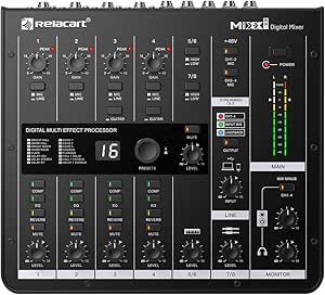 🚨 Relacart MIXX8.6 | 8-Channel Digital Mixer | 8-Kanallı Efektli Dijital Podcast Canlı Yayın Ses Mikseri (PC | MAC Uyumlu)