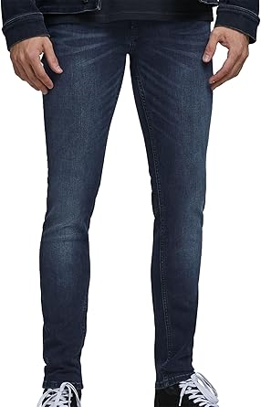 JACK %26 JONES JJILIAM JJORIGINAL AGI 004 NOOS Erkek Skinny Kot Pantolon, Blue Denim, W81/L84 (Üretici ölçüsü