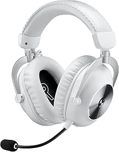 Logitech G PRO X 2 LIGHTSPEED Kablosuz Oyuncu Kulaklığı, Çıkarılabilir Boom Mikrofon, 50 mm Grafen Sürücüler, DTS:X Headphone 2.0, 7.1 Surround, Bluetooth/USB/3.5 mm Aux, PC, PS5, PS4, Switch, Beyaz