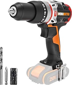 WORX WX354.9 20Volt Kömürsüz Profesyonel Darbeli Şarjlı Matkap (Akü Dahil Değildir)