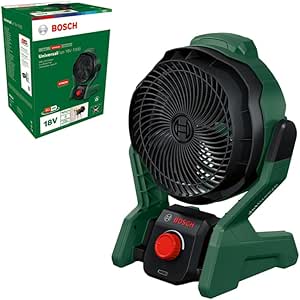Bosch Home And Garden Akülü Vantilatör, Evrensel Fan 18V-1000 (Aküsüz, 18 Volt Sistemi, Amatör Çalışanlar, Kamp ve Daha Fazlası için, Hava Debisi: 1.000 M3/Saat)