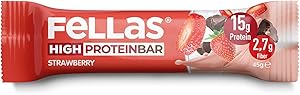 Fellas Yüksek Protein Bar – Çilekli 45 g x 12 Adet
