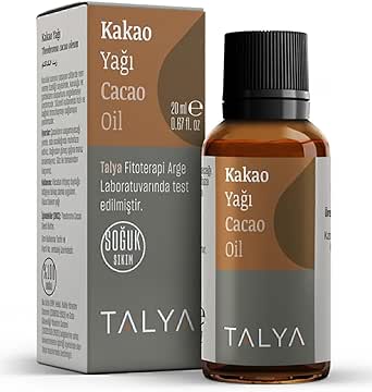 Talya Kakao Yağı, Soğuk Sıkım,%100 Saf Ve Doğal, Doğal Bronzluk, 20 ml