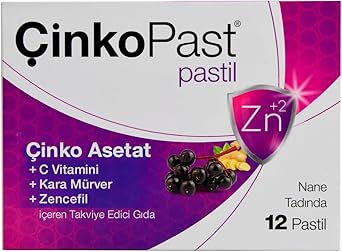 ÇinkoPast Kara Mürver & Zencefil Nane Aromalı – 12 Pastil