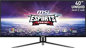 MSI 40” MAG401QR Flat IPS 3440X1440 (UWQHD) 21:9 155HZ 1MS Adaptive SYNC Gaming Monitor