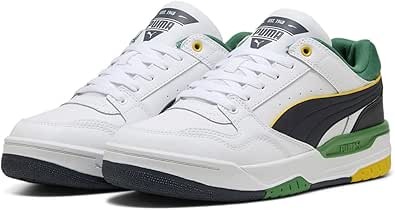 PUMA Rebound Retro Erkek/Unisex Spor Ayakkabı, PUMA White-Archive Green-New Navy, 37.5 EU