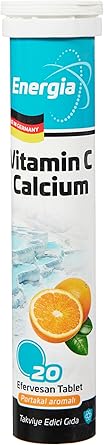 Energia Kalsiyum & Vitamin C (160 Mg) Efervesan Tablet Takviye Edici Gıda
