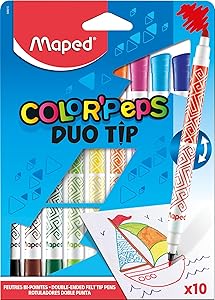MAPED 849010 COLOR PEPS DUO 10 RENK KEÇELİ KALEM