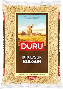Duru İri Pilavlık Bulgur 2000g – Doğal Taş Değirmende Üretilmiş, Lif ve Protein Kaynağı, Dolma ve Pilavlar İçin İdeal