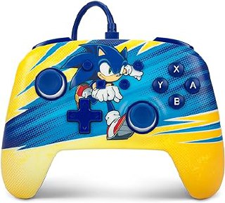 Nintendo Switch için geliştirilmiş kablolu PowerA Controller – Sonic-Boost, Gamepad, oyun kumandası, kablolu denetleyici, resmi lisanslı