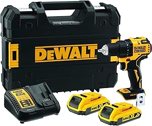 Dewalt 18 V XR 2 vitesli akülü matkap DCD708D2T (fırçasız tam metal dişli, 13 mm tam metal hızlı germe mandreni, LED çalışma ışığı, 2 x pil, şarj cihazı, kemer klipsi, T Stak kutusu dahil)