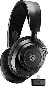 SteelSeries Arctis Nova 7 Wireless Multi-Platform Gaming ve Mobil Kulaklık, Nova Akustik Sistemi 2,4 GHz ve Eş Zamanlı Bluetooth, USB C, Gen2 Clearcast Mikrofon