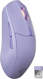 SteelSeries Rival 3 Wireless Gen 2 Oyuncu Faresi – 2.4GHz ve Bluetooth Bağlantı – 18.000 DPI TrueMove Air Optik Sensör – 60 Milyon Tıklama Dayanıklılığı – Lavender