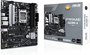 ASUS PRIME A620M-A-CSM AMD A620 AM5 DDR5 6400 DP HDMI VGA Çift M2 USB3.2 AURA RGB mATX Ücretsiz Uzaktan Yönetim Yazılımı, ASUS 5X PROTECTION III