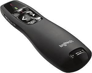 Logitech R400 Presenter, Usb Alıcı Üzerinden Kablosuz 2,4 Ghz Bağlantı, 15 M Menzil, Kırmızı Lazer İşaretleyici, Sezgisel Kullanım Elemanları, 6 Tuş, Pil Göstergesi, Pc – Siyah, İngilizce Ambalaj