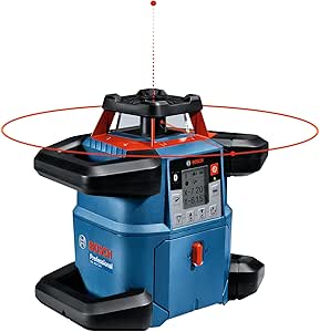 Bosch Professional GRL 600 CHV Rotasyon Lazeri Set (1x18V Akü, Şarj Cihazı, Mobil Uygulama destekli, Maksimum Çalışma Alanı: 600m, Taşıma Çantası)