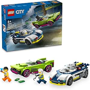 LEGO City Polis Arabası ve Spor Araba Takibi 60415-6 Yaş ve Üzeri Çocuklar için Polis Minifigürü İçeren Yaratıcı Oyuncak Yapım Seti (213 Parça)