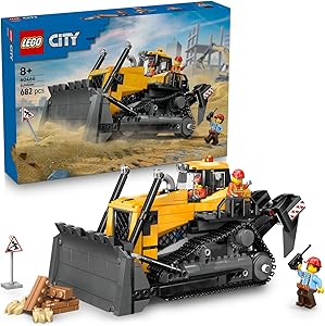 LEGO City Sarı Buldozer 60466 – 8 Yaş ve Üzeri Çocuklar için İnşaat Sahası Temalı Araç ve Ekipman Oyuncak Yapım Seti, Doğum Günü Hediyesi (682 Parça)