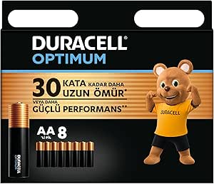 Duracell Optimum AA Alkalin Kalem Pil (8’li Paket) 1,5V – LR6 MX1500