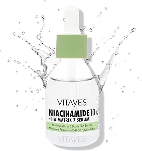 VITAYES Niacinamide%10 Ve Hyalüronik Asit Cilt Gözenek Sıkılaştırıcı Cilt Bariyeri Güçlendirici Serum, 30 ml