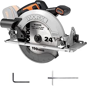 WORX WX520.9 20Volt 190mm Kömürsüz Profesyonel Şarjlı Daire Testere (Akü Dahil Değildir)