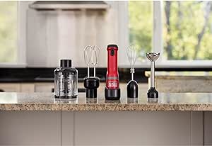 Black + Decker BCKM1014KR-QW Kitchen Wand 4 parça Şarjlı/Kablosuz El Blender Seti