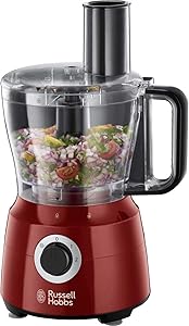 🚨 Russell Hobbs Desire mutfak robotu, blender başlığı, karıştırma kabı, paslanmaz çelik disk (kesme, rendeleme), 600 W parçalayıcı, gıda işlemcisi 24730-56, kırmızı/siyah
