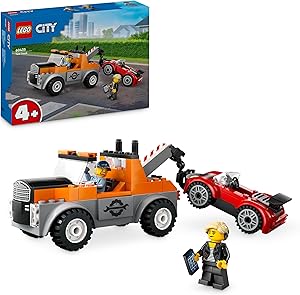 LEGO City Çekici Kamyon ve Spor Araba Tamiri 60435-4 Yaş ve Üzeri Çocuklar için Yaratıcı Oyuncak Yapım Seti (101 Parça)