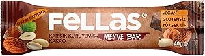 Fellas Meyve Bar, Karışık Kuruyemişli ve Kakaolu, 40gr x 12 Adet