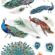 Prima Peacock Dreams Redesign Decor Transfers®-Peacock Dreams Boyut 61 cm x 83 cm – 3 Yaprak – Toplam Tasarım Boyutu 61 cm x 83 cm/Rub-Ons