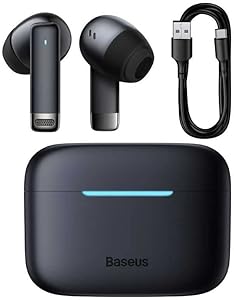 Baseus E9 Bowie ANC True Wireless Bluetooth Kulaklık-Siyah, Standart