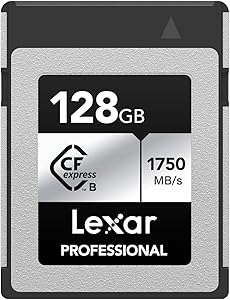 Lexar Professional SILVER Serisi 128 GB CFexpress Kart, Tip B CFe Kart, 1750 MB/s’ye kadar Okuma Hızı, PCIe Gen3x2 özellikli CF Kart, DSLR ile uyumlu, XQD Kamera ile Ters (LCXEXSL128G-RNENG)